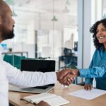 Woman meeting for job interview