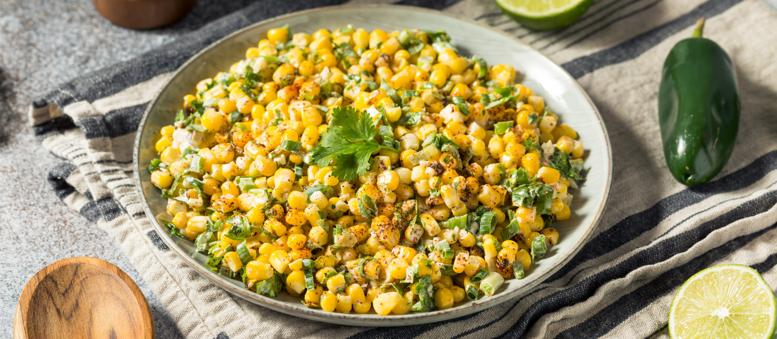 Homemade Mexican Street Corn Esquites with Lime and Chili
